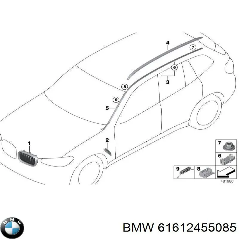 Limpiaparabrisas delanteras 61612455085 BMW