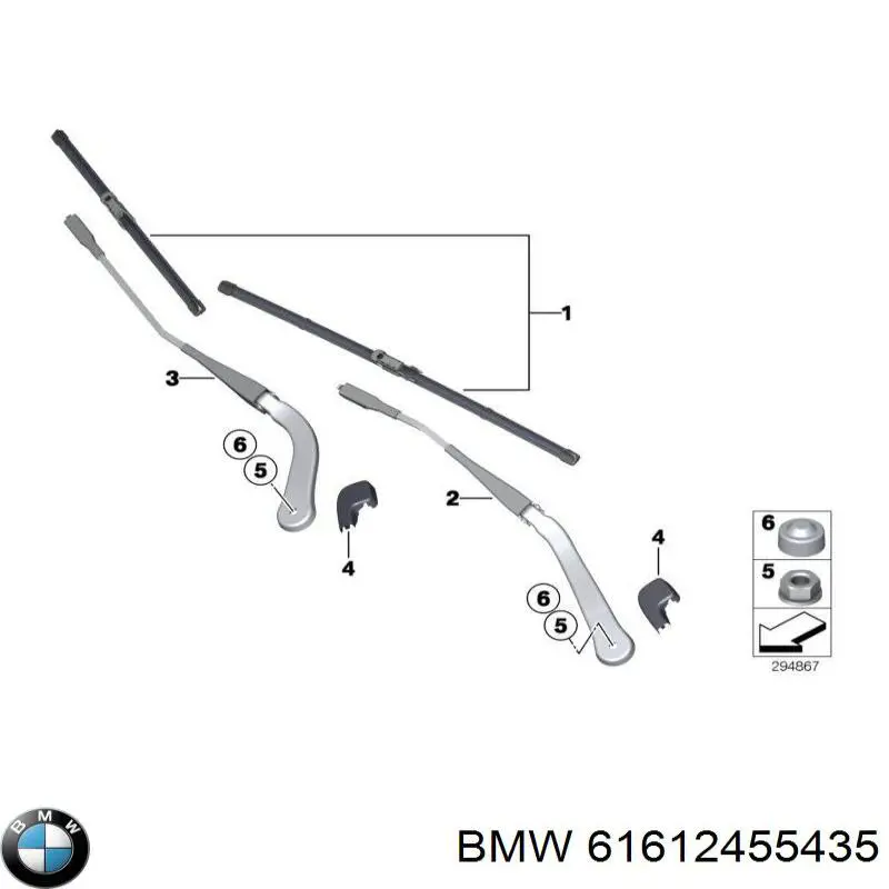 Escobillas delanteras BMW 61612455435 precio, desde 12,88 EUR