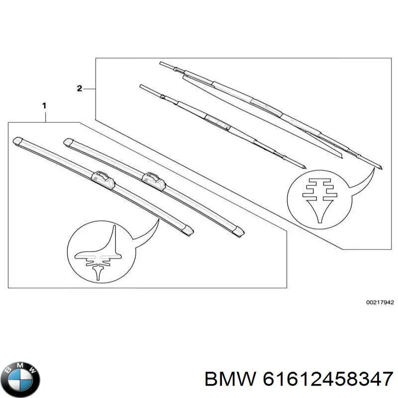 Escobillas delanteras BMW 61612458347 precio, desde 30,48 EUR