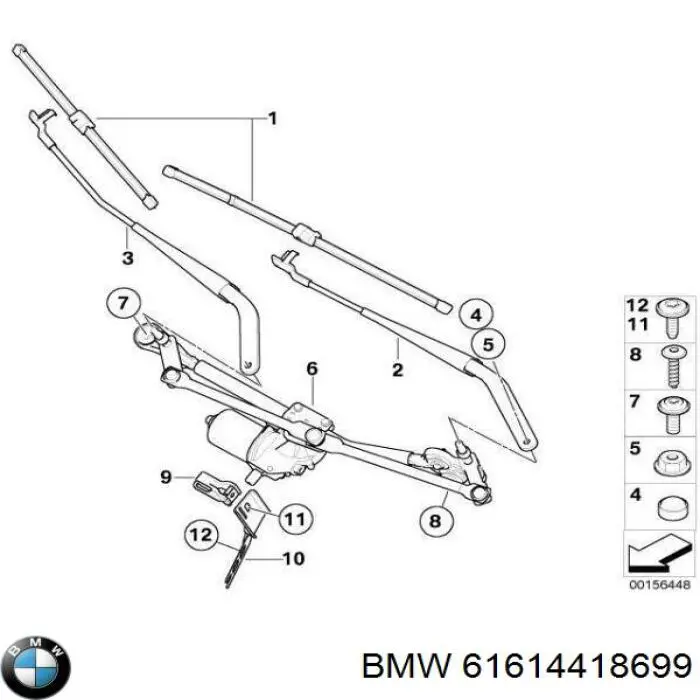 61614418699 BMW varillaje lavaparabrisas