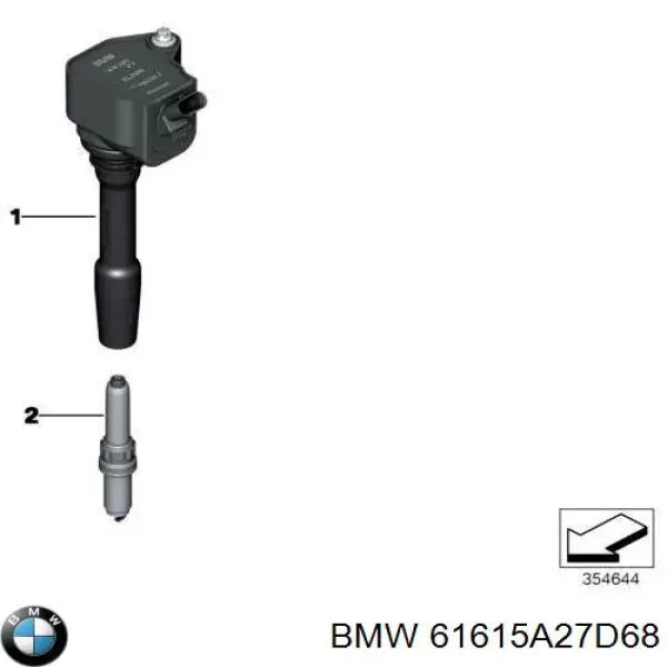 Comprar 61615A27D68 BMW Juego de escobillas de luna delantera, 2 piezas