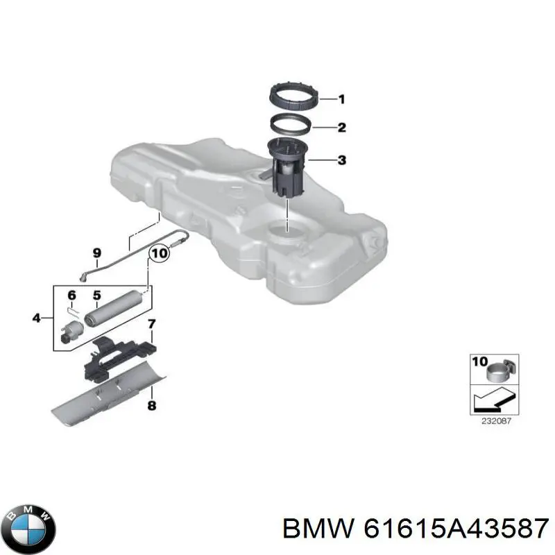 Limpiaparabrisas delanteras 61615A43587 BMW