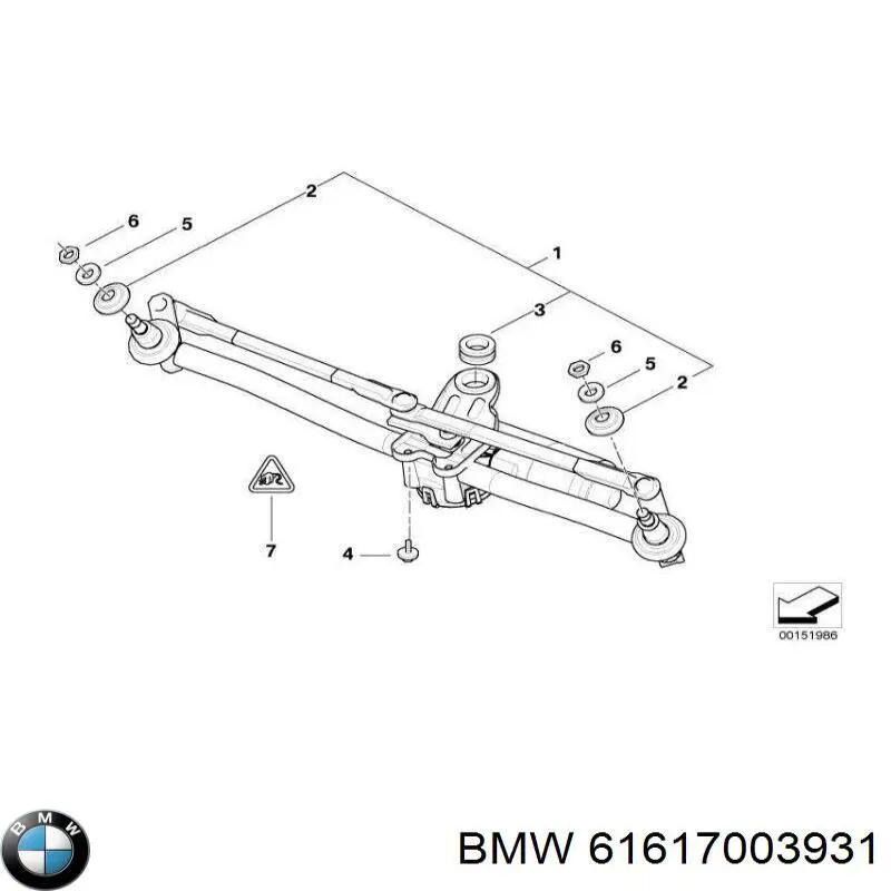 Brazo del limpiaparabrisas, lavado de parabrisas, luna delantera para BMW 3 (E46)