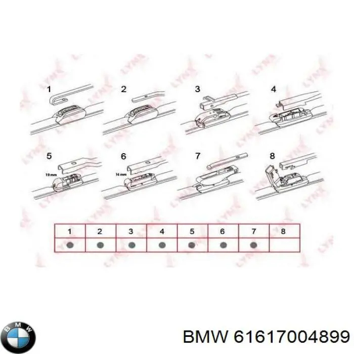 61617004899 BMW limpiaparabrisas de luna delantera conductor