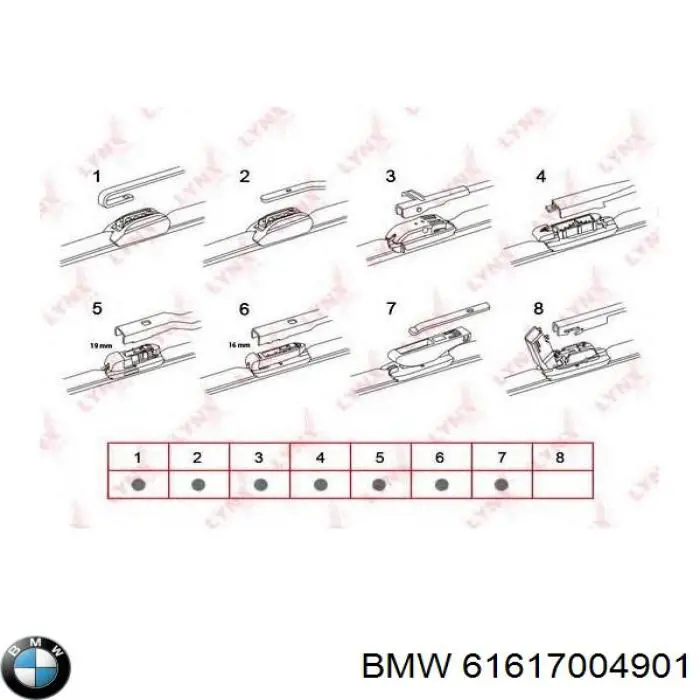 Comprar 61617004901 BMW Escobilla del limpiaparabrisas del lado del pasajero