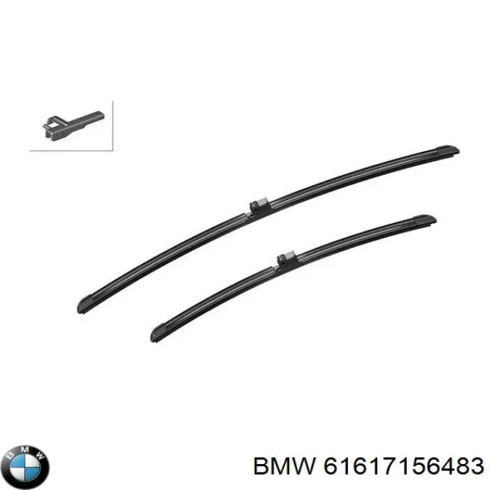 61617156483 BMW juego de limpiaparabrisas de luna delantera, 2 piezas