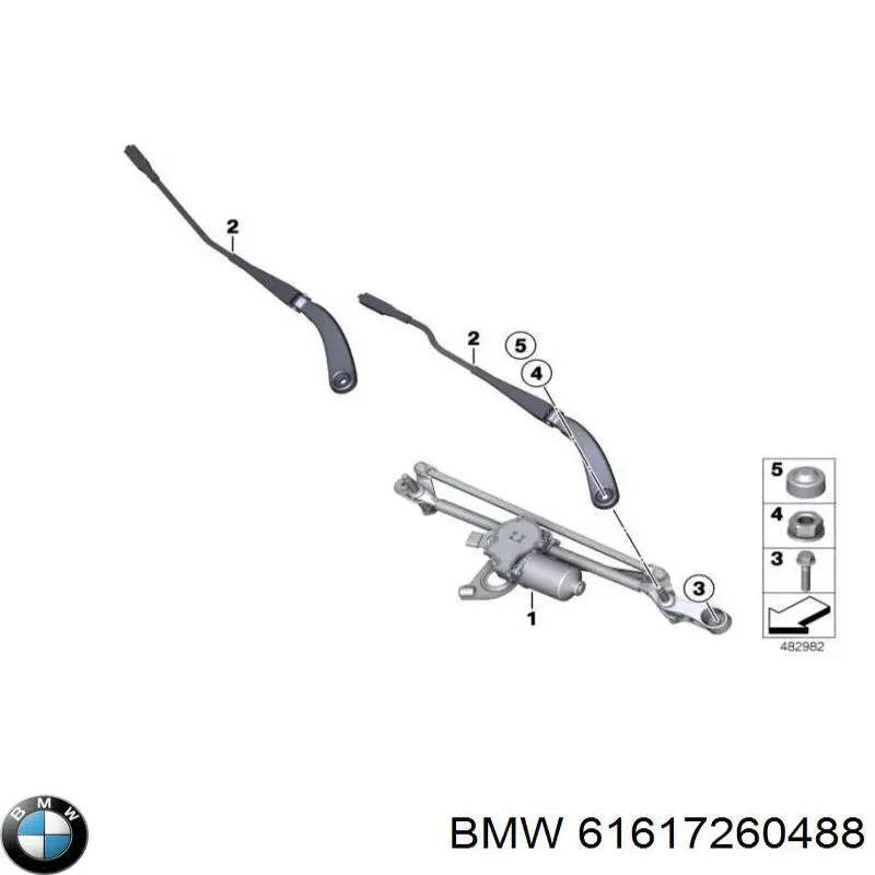 Varillaje lavaparabrisas BMW 61617260488