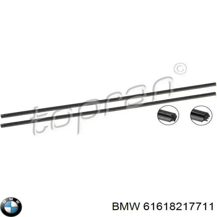 61618217711 BMW goma del limpiaparabrisas lado conductor