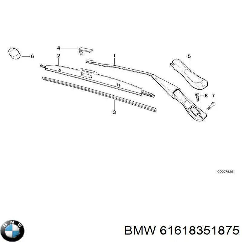 Brazo del limpiaparabrisas, lavado de parabrisas, luna delantera BMW 5 (E34)