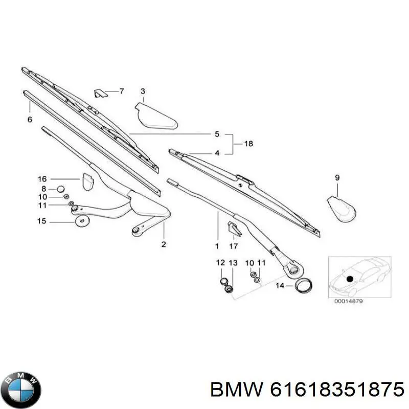 Brazo de limpiaparabrisas BMW 61618351875 precio, desde 158,83 EUR