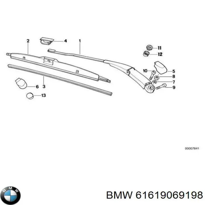 Comprar 61619069198 BMW Juego de escobillas de luna delantera, 2 piezas