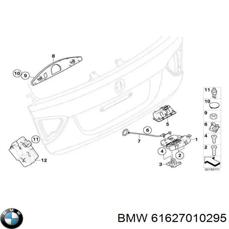 Comprar 61627010295 BMW Motor limpiaparabrisas, trasera