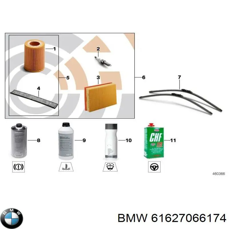 Limpiaparabrisas posterior para BMW 5 (E61)