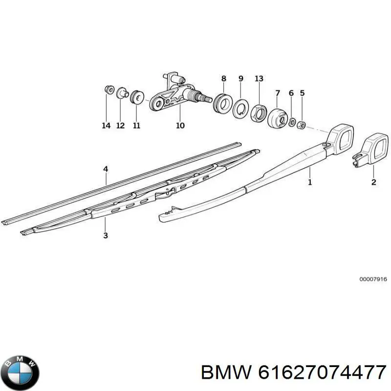 Comprar 61627074477 BMW Limpiaparabrisas traseros