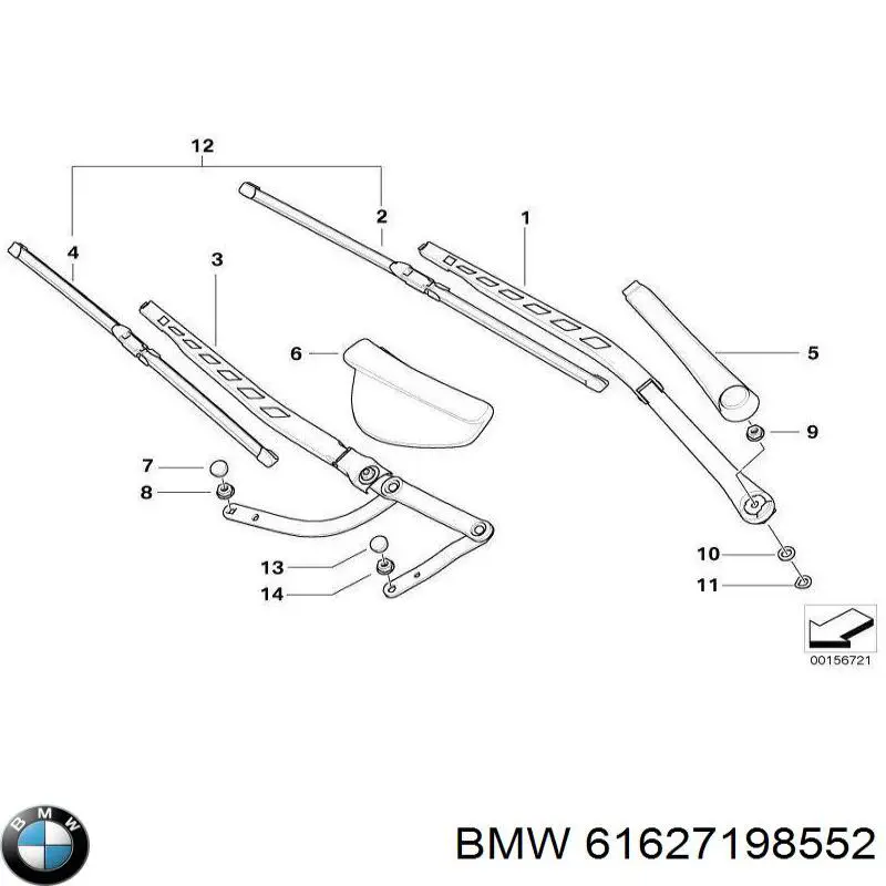 Escobilla del limpiaparabrisas trasero BMW 61627198552 precio, desde 9,28 EUR