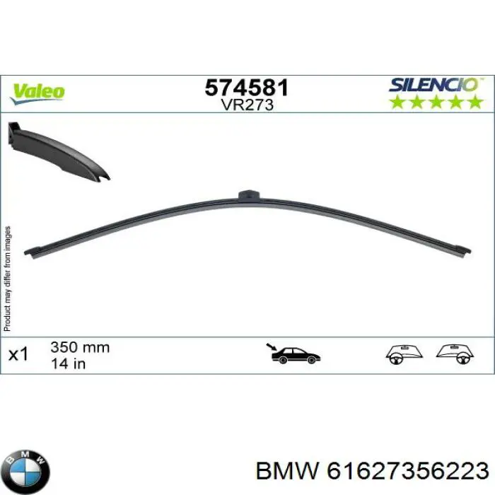 Comprar 61627356223 BMW Juego de escobillas de luna delantera, 2 piezas