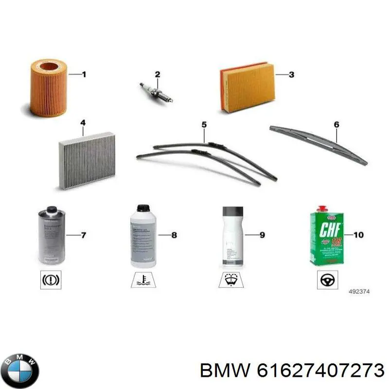 Escobilla del limpiaparabrisas trasero BMW 61627407273 precio, desde 9,84 EUR