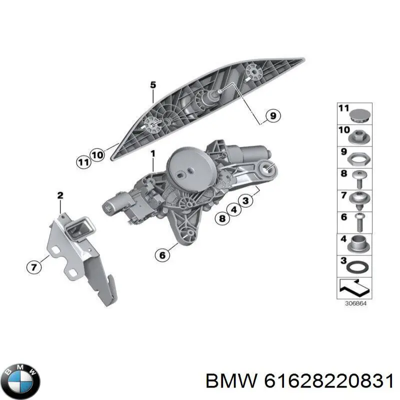 Comprar 61628220831 BMW Varilla de limpiaparabrisas