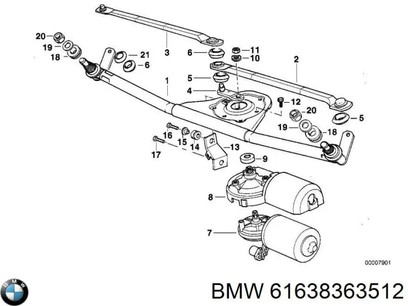 Motor del limpiaparabrisas BMW 61638363512 precio, desde 62,44 EUR