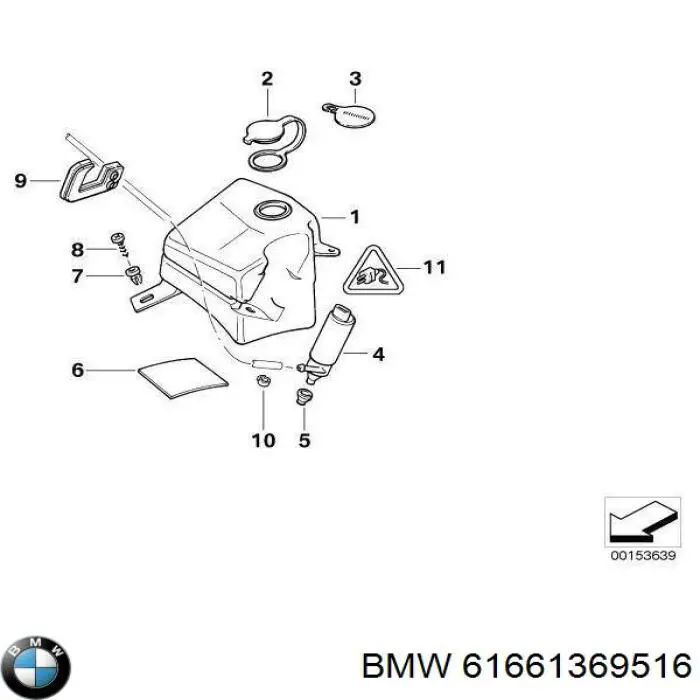 Deposito de limpiaparabrisas BMW 61661369516 precio, desde 21,44 EUR