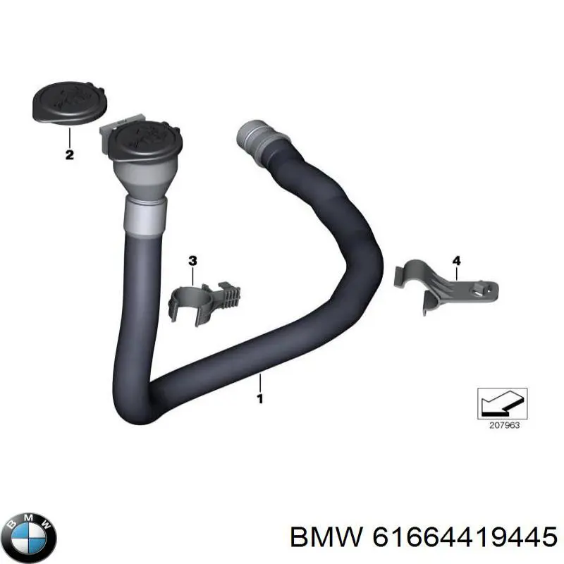 Llenado de depósito del agua de lavado para BMW 3 (E90)