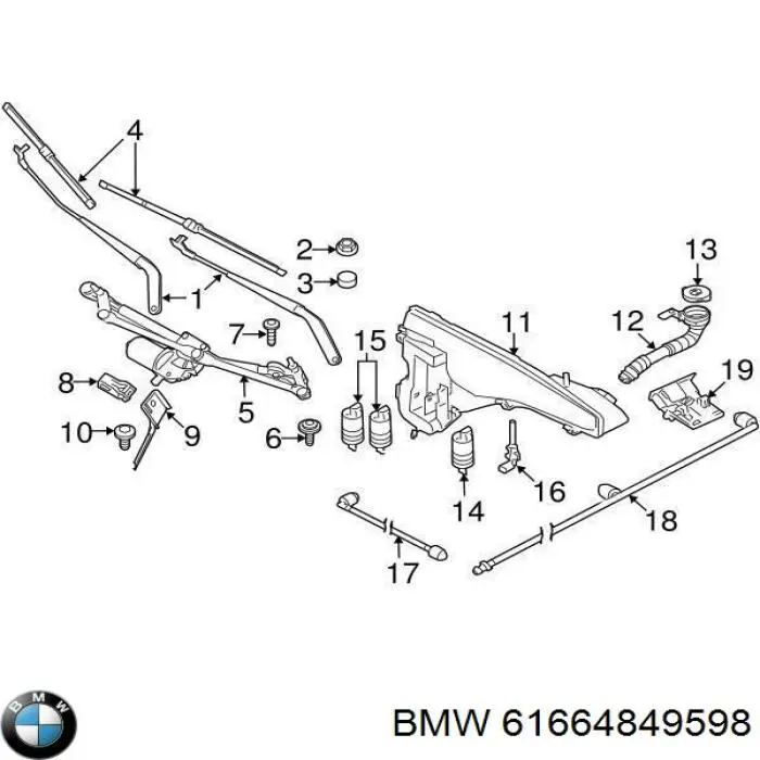 Boquilla del lavaparabrisas BMW 61664849598 precio, desde 75,70 EUR