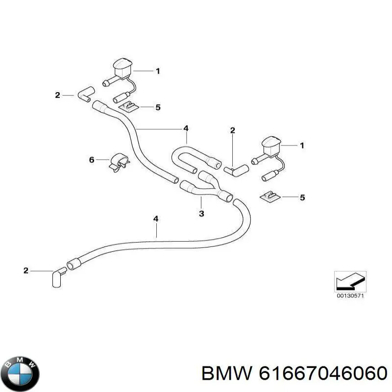 Comprar 61667046060 BMW Boquilla del lavador de faros delanteros