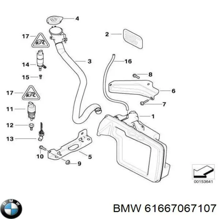 Deposito del lavaparabrisas BMW 61667067107 precio, desde 60,98 EUR