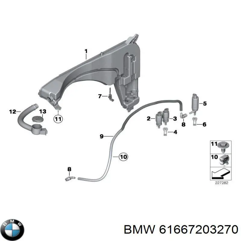 Comprar 61667203270 BMW Cuello del depósito de la lavadora