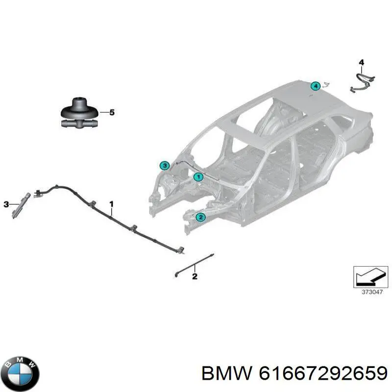 61667292659 BMW Boquilla del lavaparabrisas