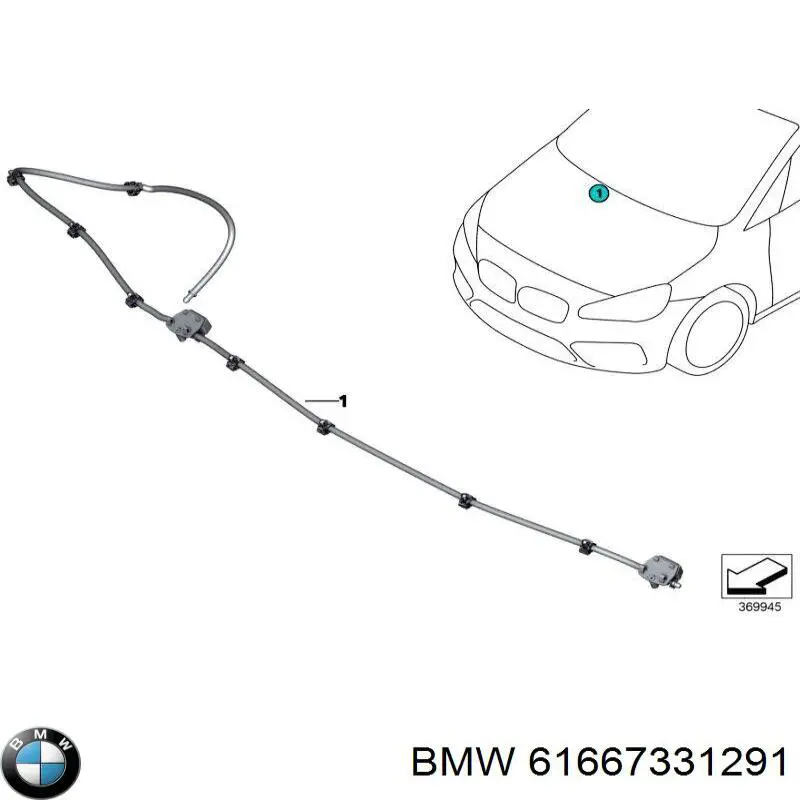 61667331291 BMW Boquilla del lavaparabrisas