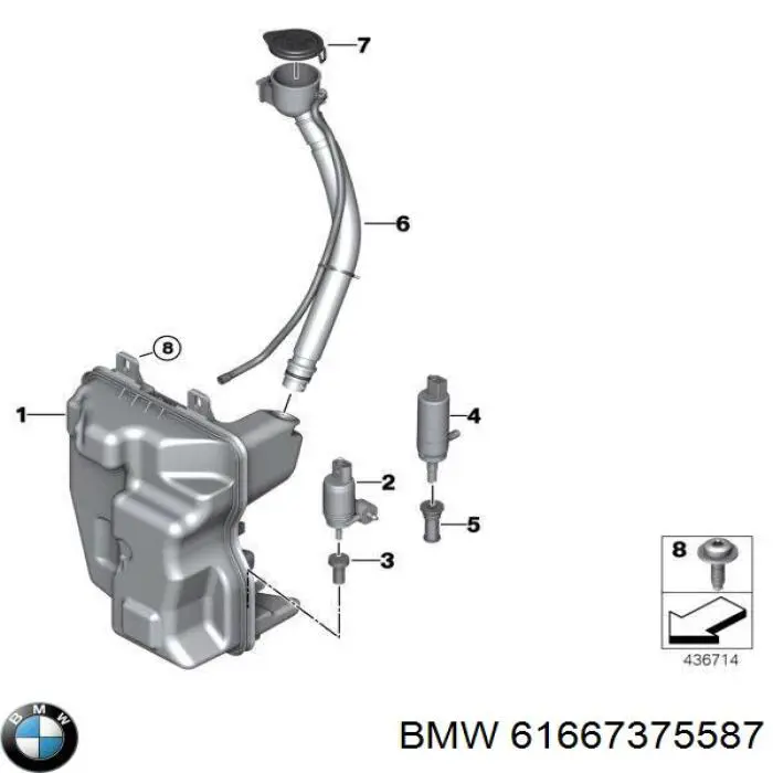Deposito de limpiaparabrisas BMW 61667375587 precio, desde 6,43 EUR