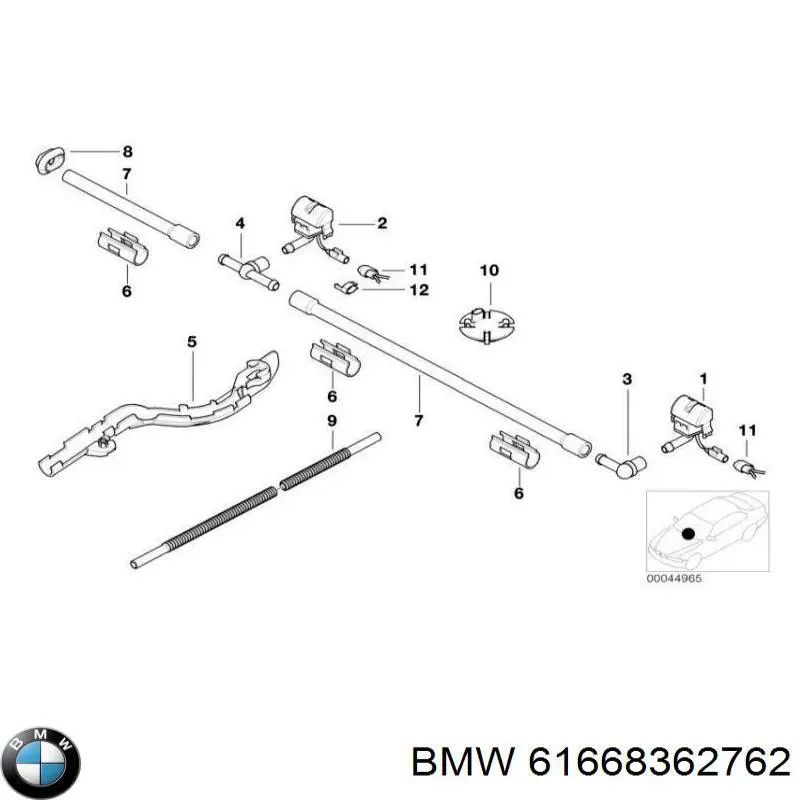 Manguera del lavaparabrisas BMW 61668362762 precio, desde 17,97 EUR