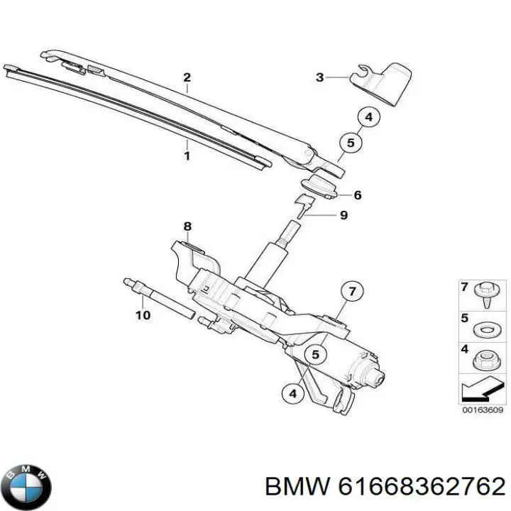 Manguera lavaparabrisas para BMW X3 (E83)