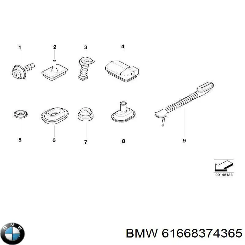 Tobera de agua regadora, lavado de parabrisas, izquierda para BMW 3 (E46)