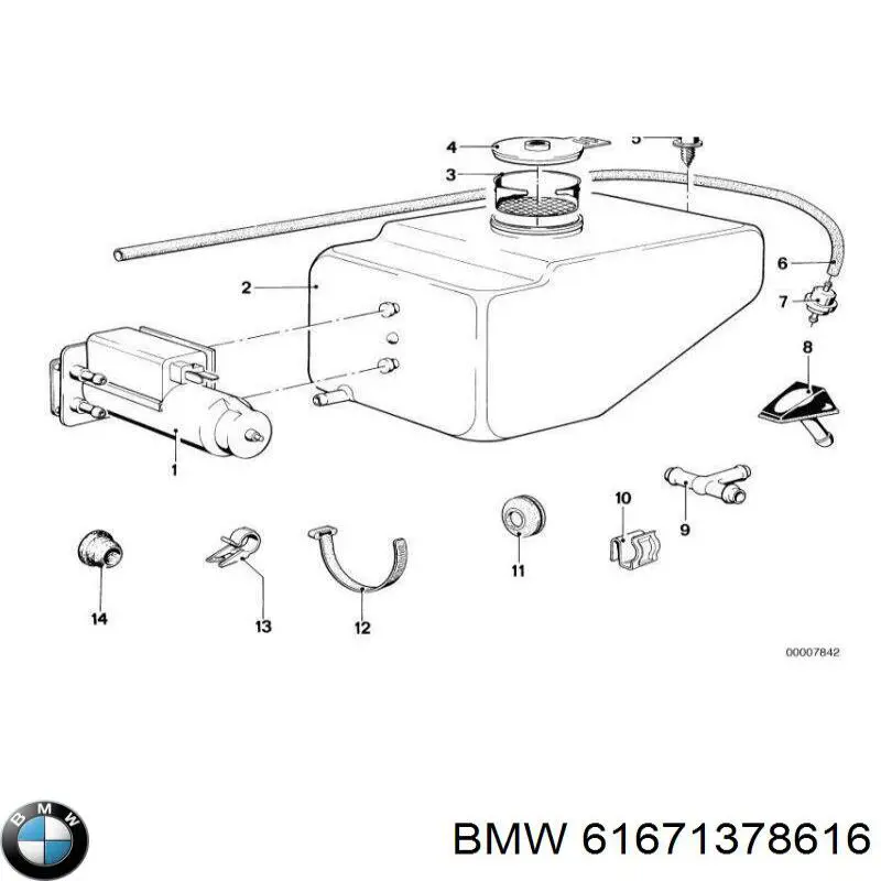 Tobera de agua regadora, lavado de faros, delantera para BMW 5 (E34)