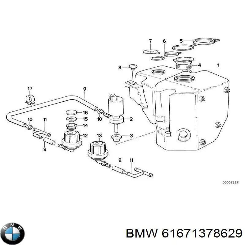 Válvula de retención del lavafaros BMW 61671378629 precio, desde 27,99 EUR