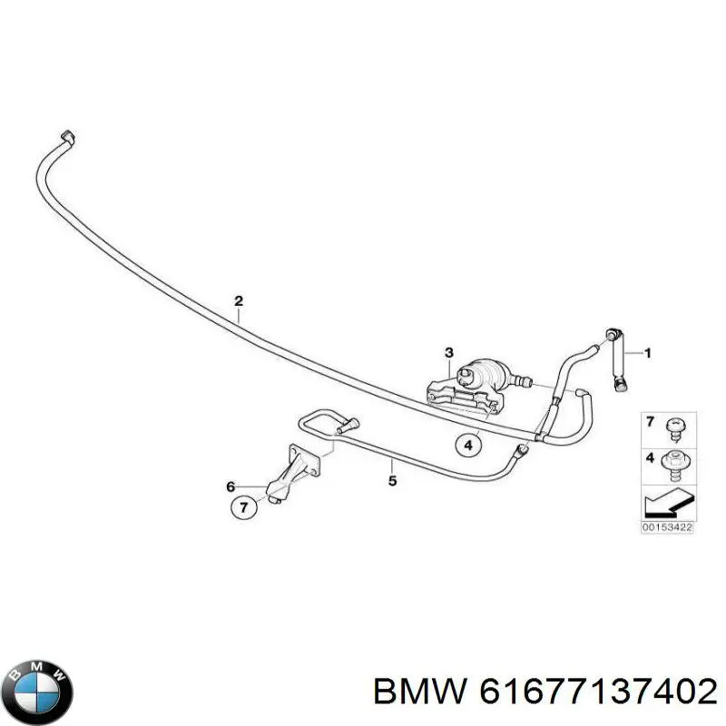 Tobera de agua regadora, lavafaros, delantera derecha para BMW 7 (E65, E66, E67)