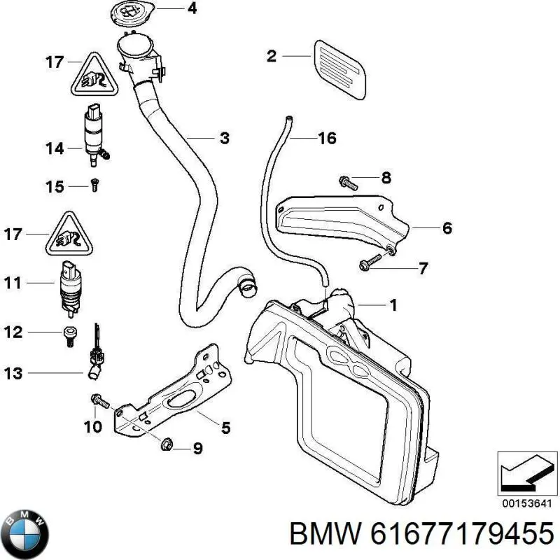 Comprar 61677179455 BMW Depósito de líquido lavafaros