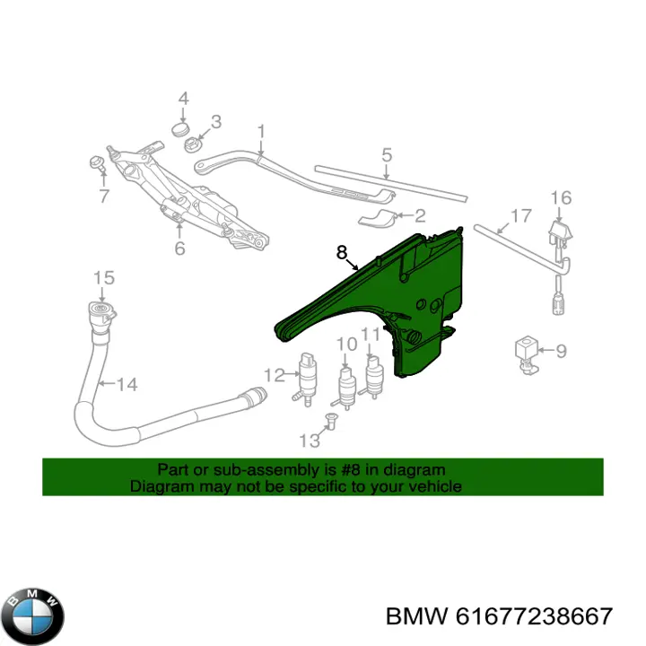 Deposito del lavaparabrisas BMW 61677238667 precio, desde 52,27 EUR