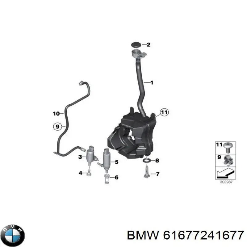 Manguera de lavafaros BMW 61677241677 precio, desde 52,70 EUR