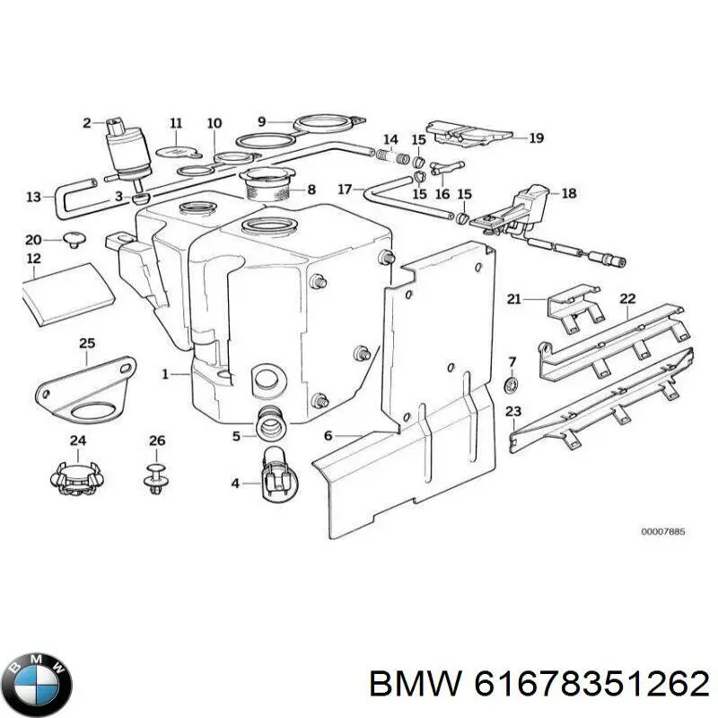 61678351262 BMW receptor-secador del aire acondicionado