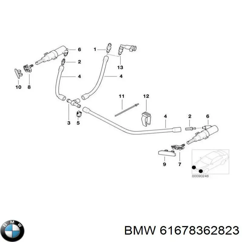 Soporte de inyector del lavafaros (cilindro elevador) BMW 61678362823 precio, desde 40,24 EUR