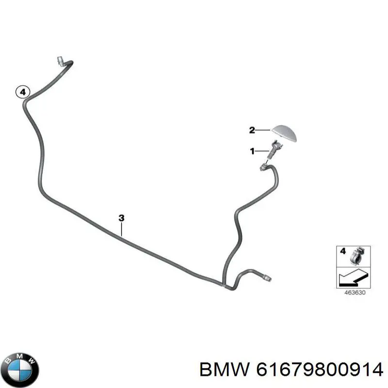 61679800914 BMW soporte boquilla lavafaros cilindro (cilindro levantamiento)