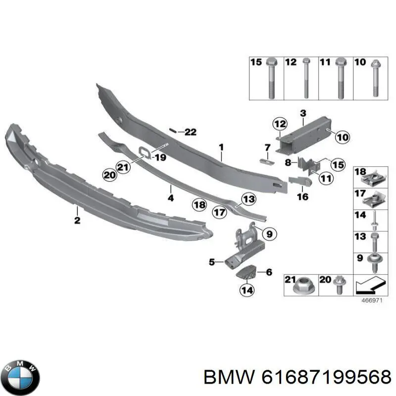 Comprar 61687199568 BMW Boquilla del lavaparabrisas trasero