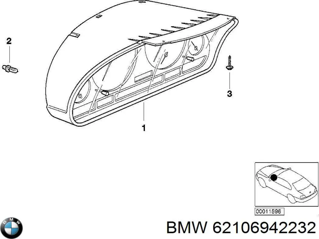 62118372366 BMW tablero de instrumentos (panel de instrumentos)