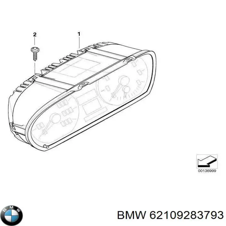 62109242324 BMW tablero de instrumentos (panel de instrumentos)