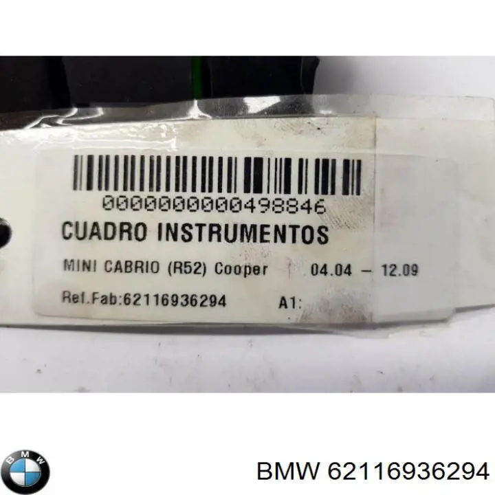 Unidad de escala del tacómetro BMW 62116936294 precio, desde 107,45 EUR