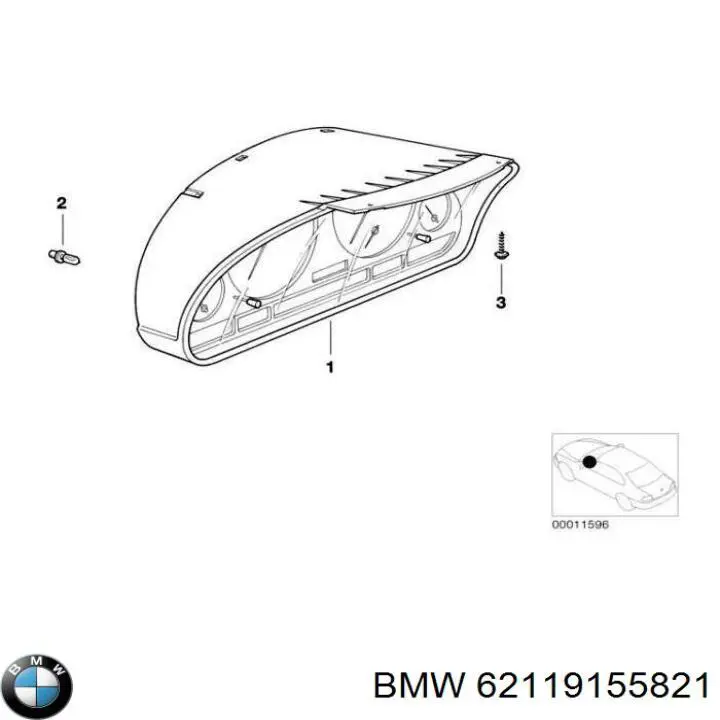 62119155821 BMW tablero de instrumentos (panel de instrumentos)