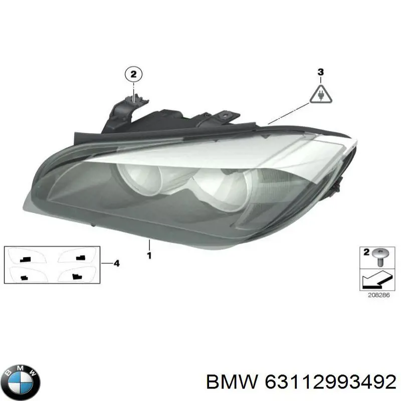 Faro derecho para BMW X1 (E84)
